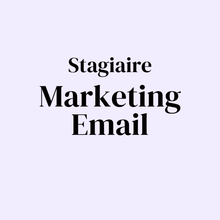 Stagiaire - Marketing Email